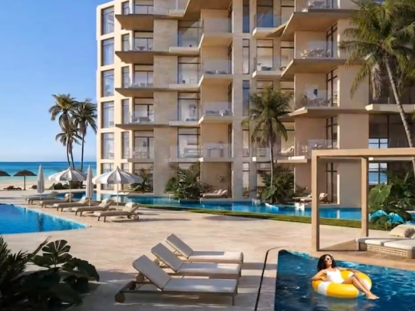 Sea Breeze Resort Hurghada exterior with landscaped swimming pool