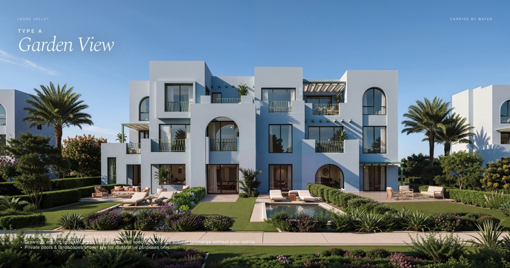 Ledge Valley Makadi Heights two bedroom apartment project illustration