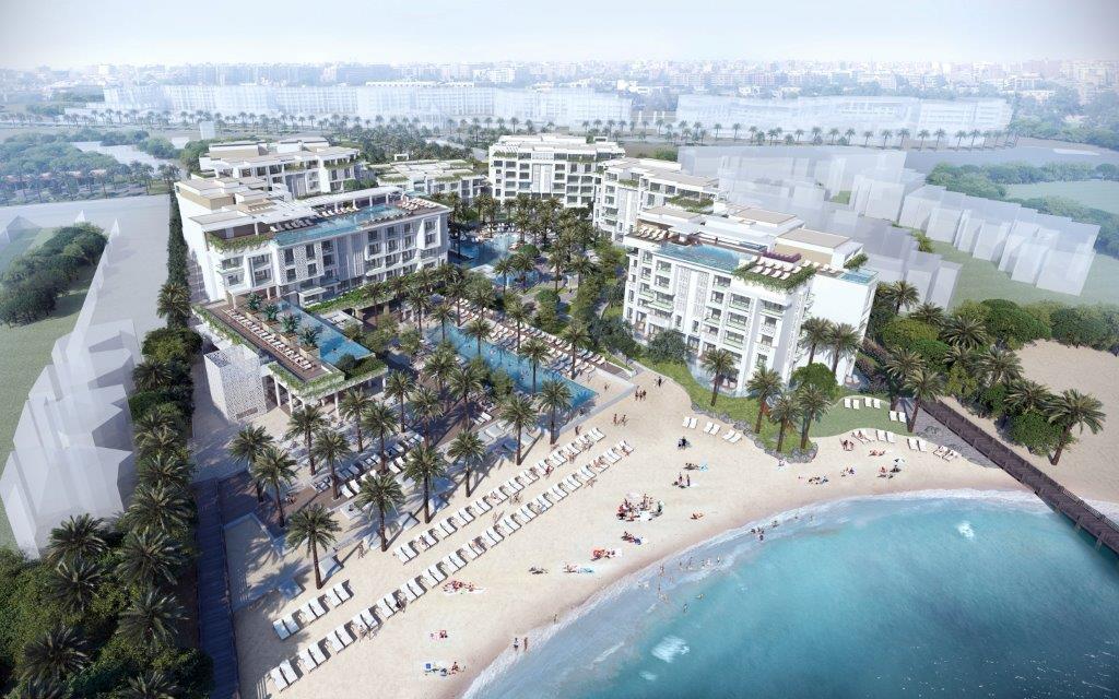 ALDAU Strand aerial view of beachfront development