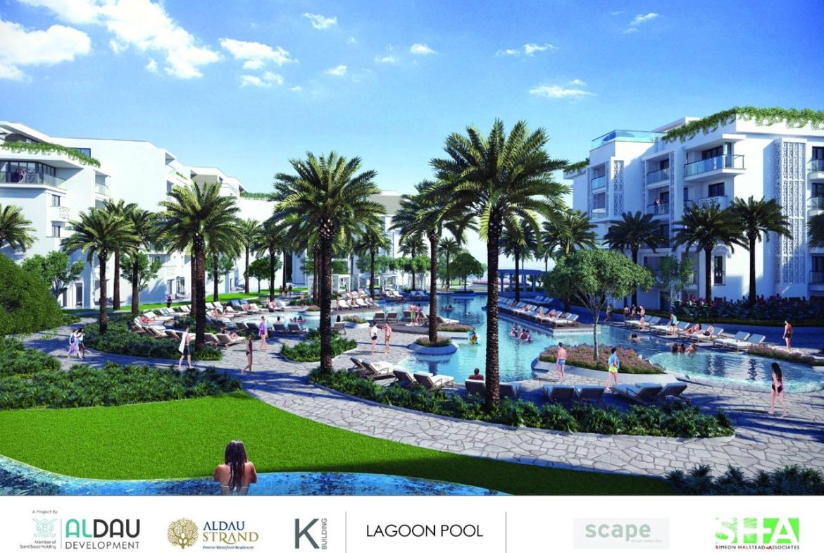 ALDAU Strand outdoor swimming pool and landscaping