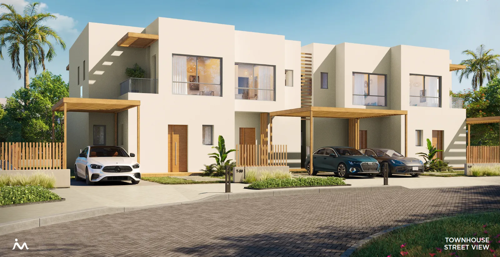 Makadina 3 bedroom corner townhouse garden view rendering