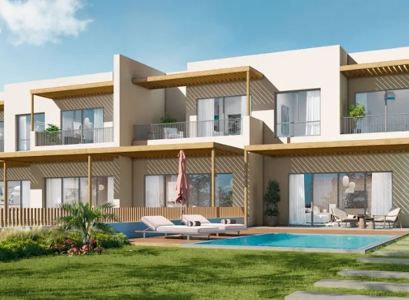 Makadina 2 bedroom middle townhouse garden view rendering