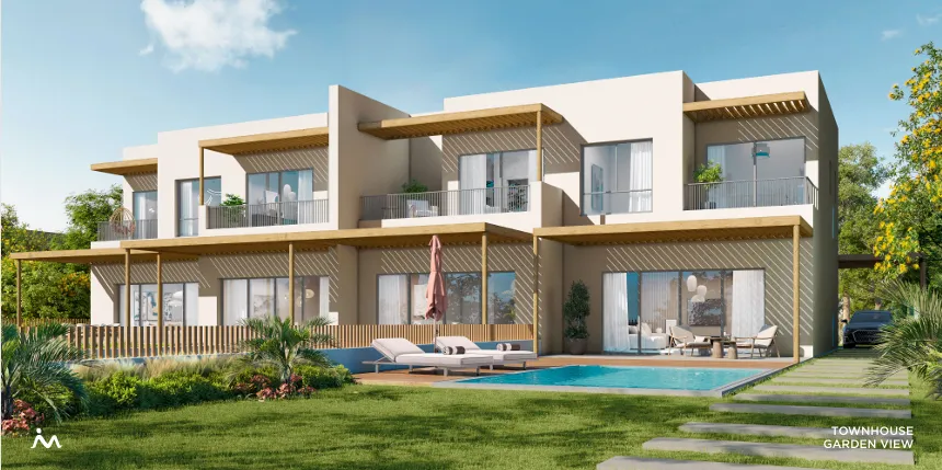 Makadina 2 bedroom middle townhouse garden view rendering