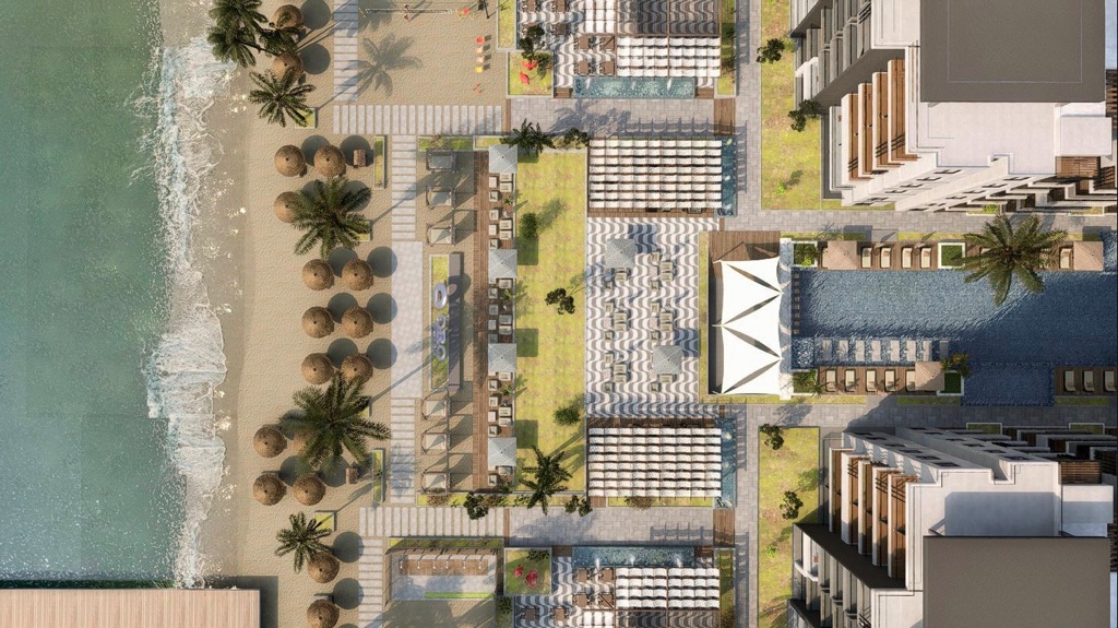 Oro Beach architectural masterplan view