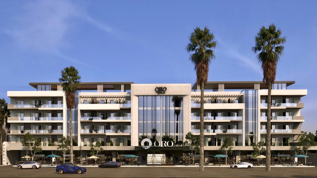 Oro Beach apartments and landscaped gardens