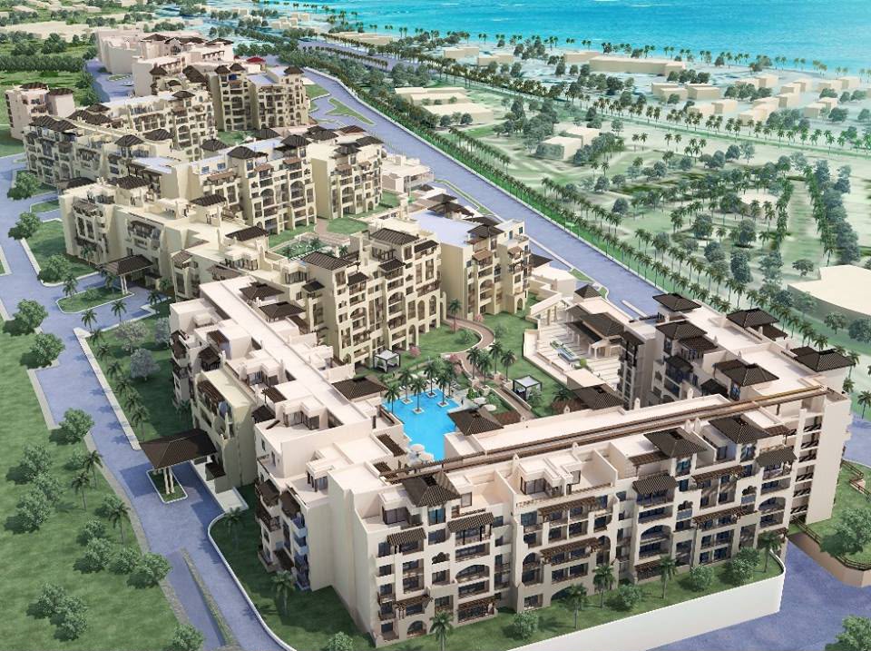 ALDAU Heights Hurghada aerial view of residential buildings and gardens