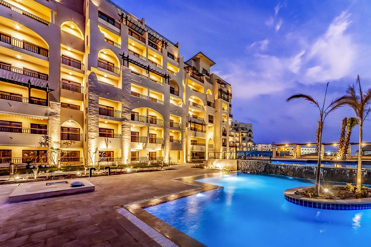 ALDAU Hurghada apartment development with landscaped grounds in Hurghada
