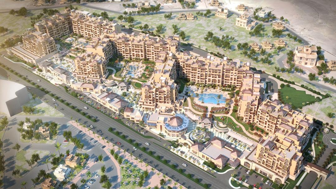 ALDAU Heights aerial master plan of buildings and shared spaces