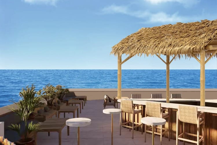 Premier Beachfront Apartments beach and pool area in Hurghada