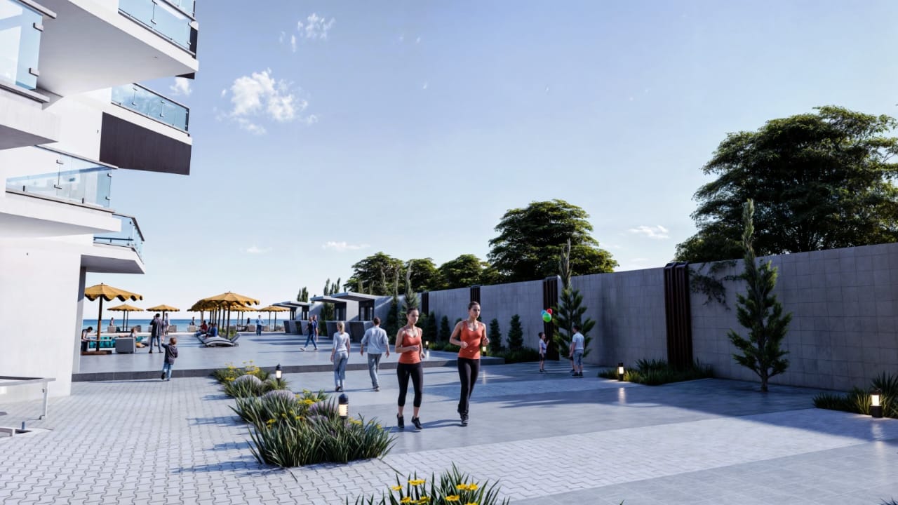 Premier Beach resort pool and seafront apartments