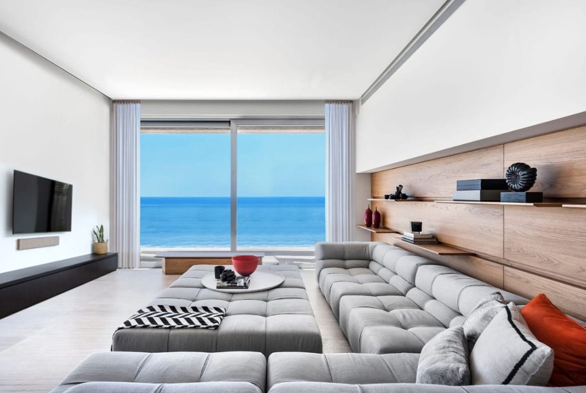 Illustrative Premier Beach apartment interior overlooking the sea