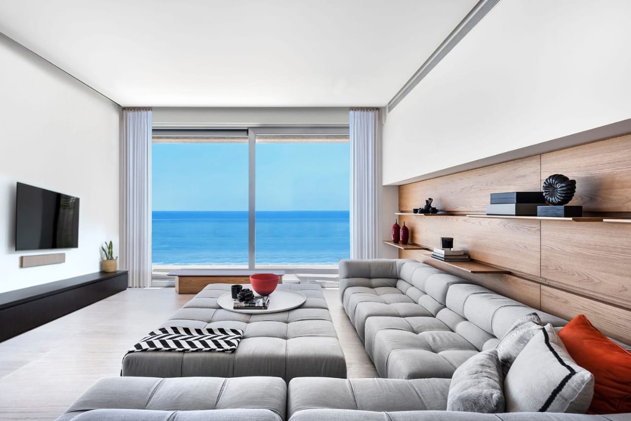 Illustrative Premier Beach apartment interior overlooking the sea