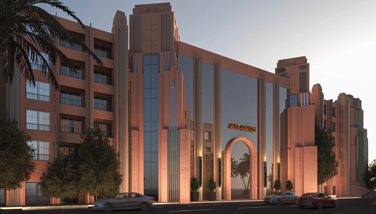 Atlantis Resort contemporary architecture Contemporary Atlantis Resort apartment buildings in central Hurghada