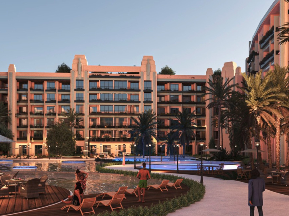 Pool-view apartments at Atlantis Resort by Castello Development