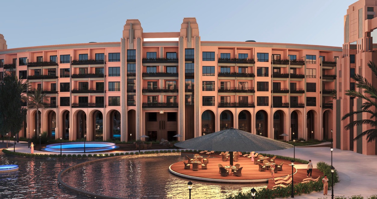 Atlantis Resort residential facade Atlantis Resort residential facade near Mamsha Hurghada