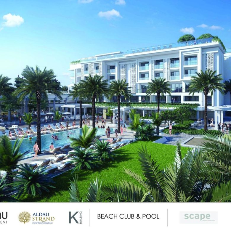 ALDAU Strand Hurghada apartment buildings and gardens