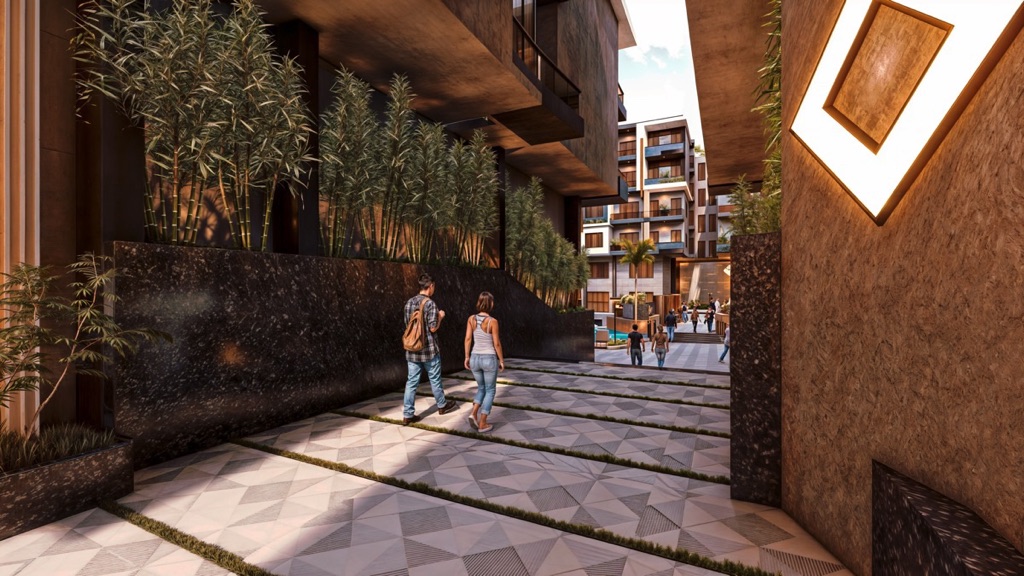 Iconic Resort Hurghada – covered entrance and courtyard, developer render