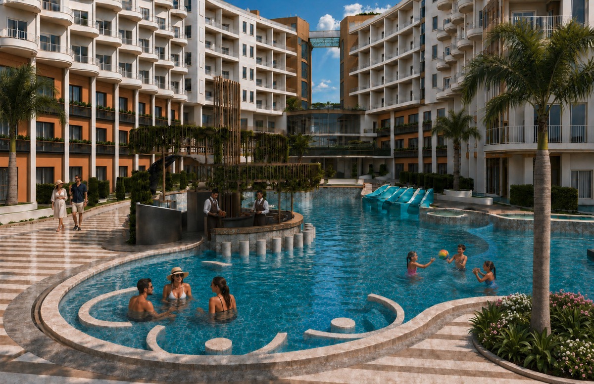 Marvento Hurghada studio – Marvento Resort exterior and leisure setting, developer render