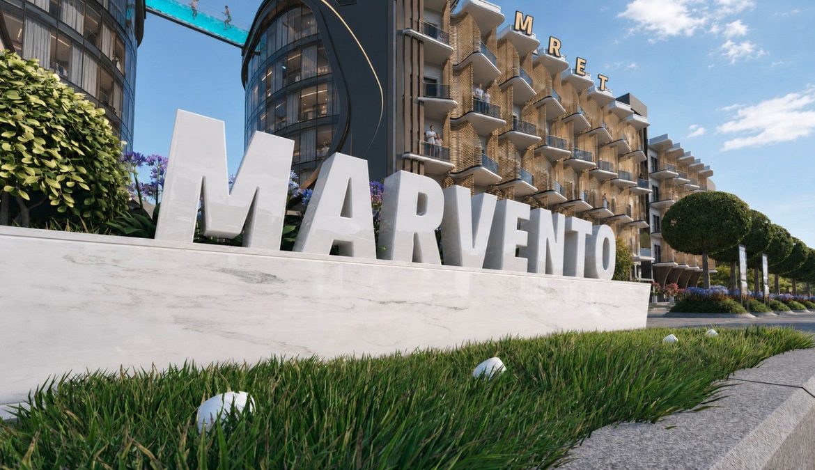 Marvento Resort Hurghada – marvento entrance sign and planting, developer render
