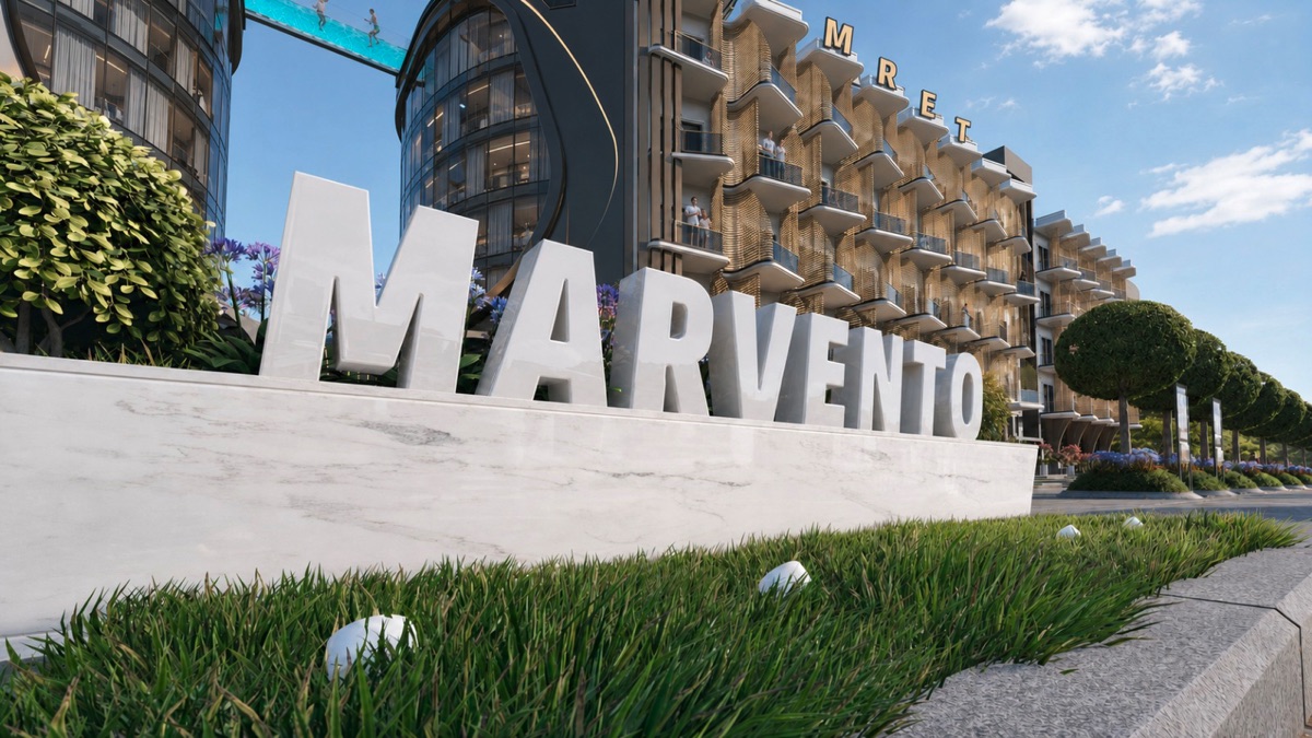 Marvento Resort Hurghada – marvento entrance sign and planting, developer render
