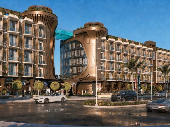 Marvento Resort Hurghada – main resort entrance and street façade, developer render