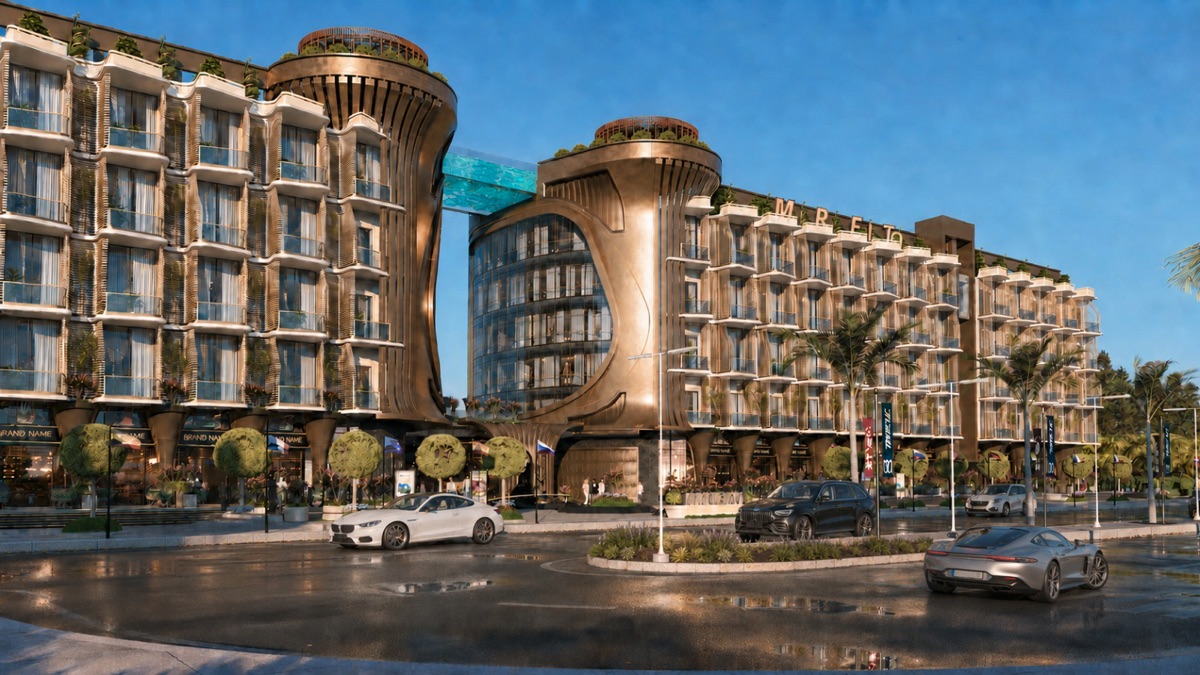 Marvento Resort Hurghada – main resort entrance and street façade, developer render