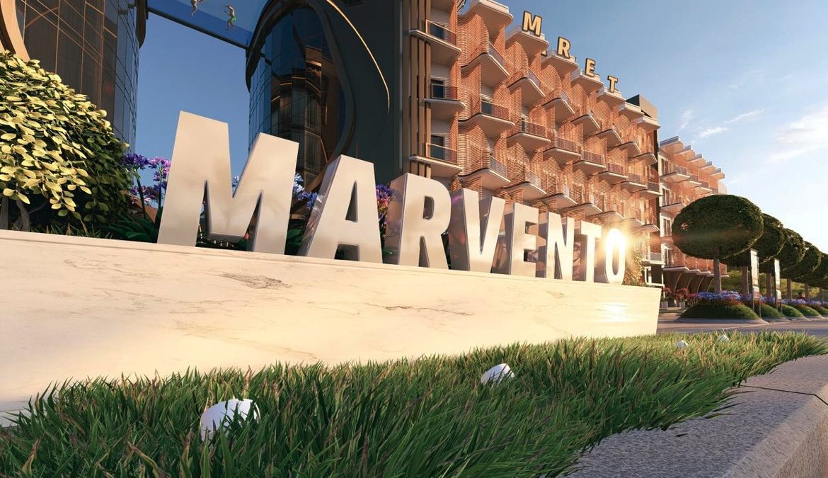 Marvento Resort Hurghada – marvento entrance sign at sunset, developer render
