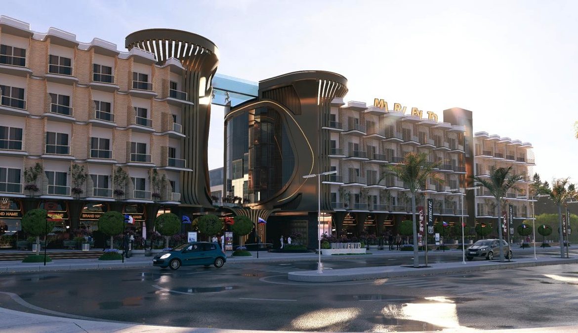 Marvento Resort Hurghada – daytime street frontage and entrance, developer render