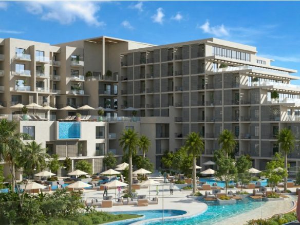 ALDAU Penta residences and landscaped pools in Hurghada