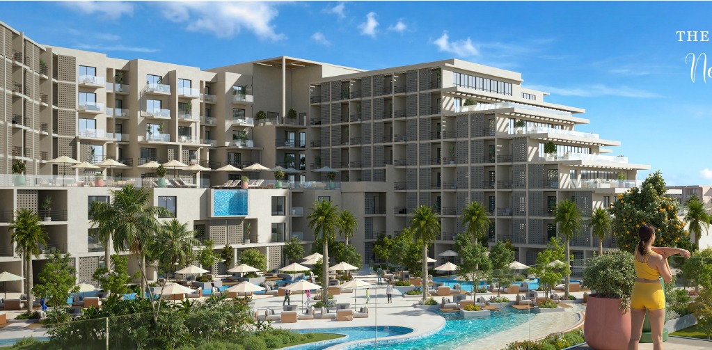 ALDAU Penta residences and landscaped pools in Hurghada