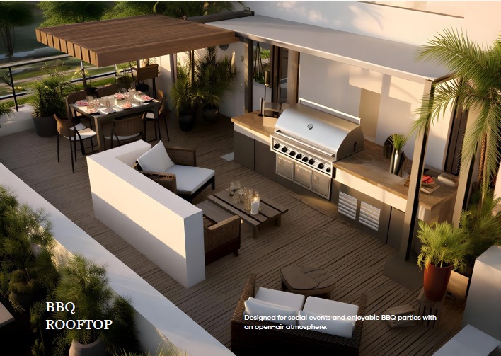 ALDAU Penta rooftop barbecue area