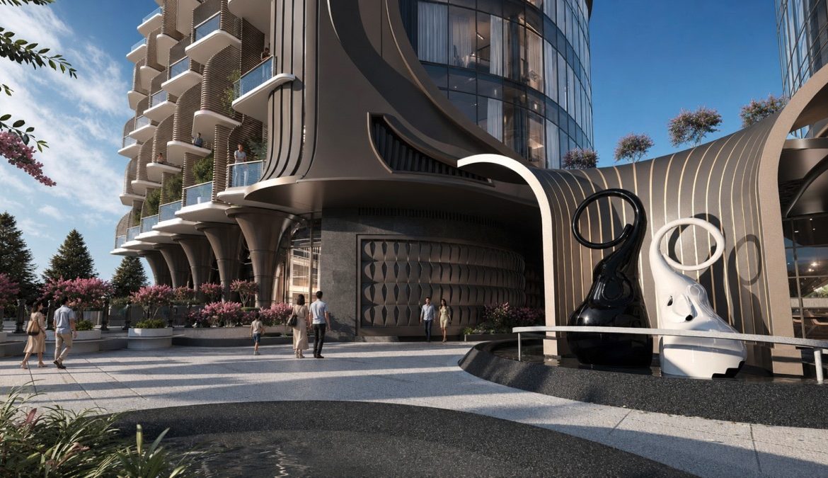 Marvento Resort Hurghada – main entrance and glazed central building, developer render